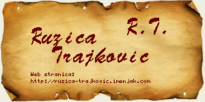 Ružica Trajković vizit kartica